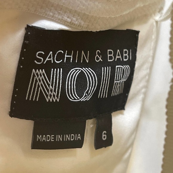 Sachin & Babi RTW Spring 2016 Javonne Lace High Low Gown size 6 black/white - Picture 8 of 9